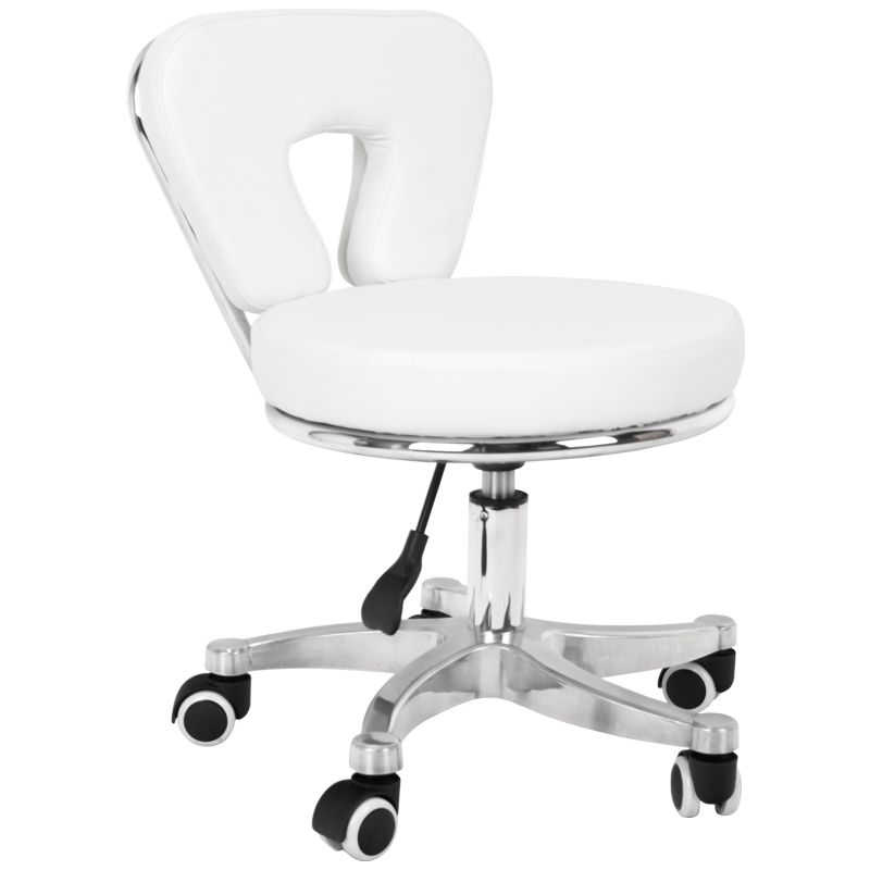 Cosmetic stool for pedicure 9266 white 80 ACTIVESHOP-1